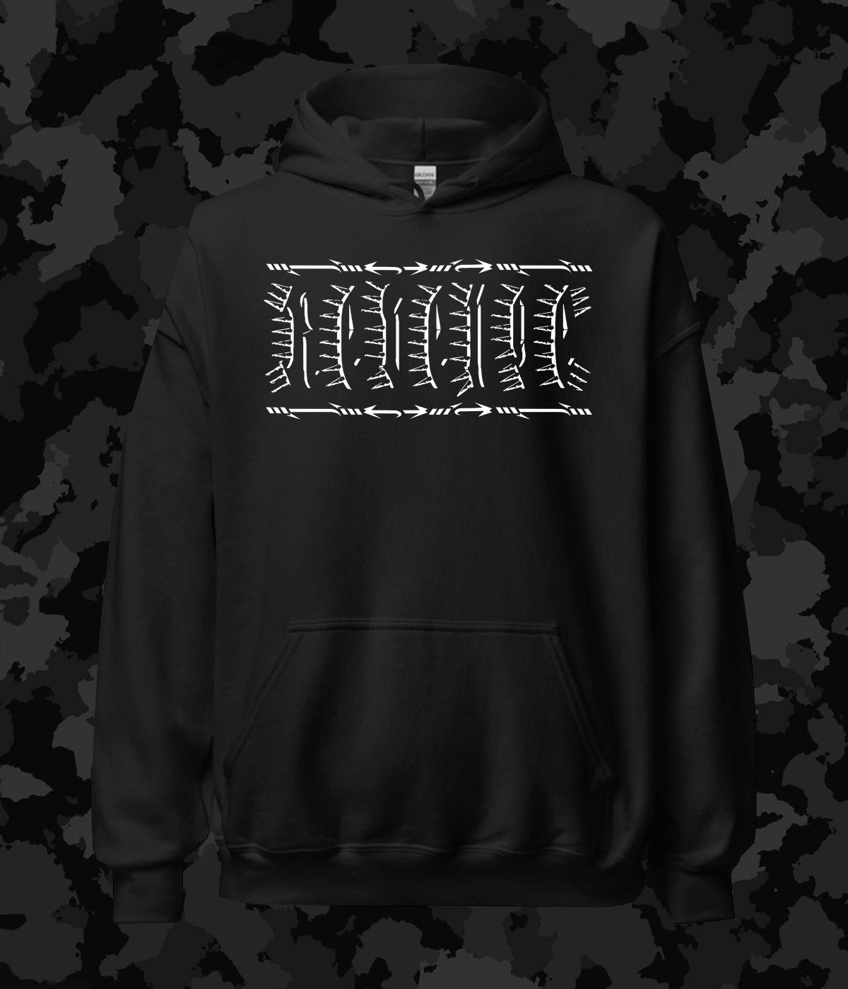 Black and white revenge hoodie sales